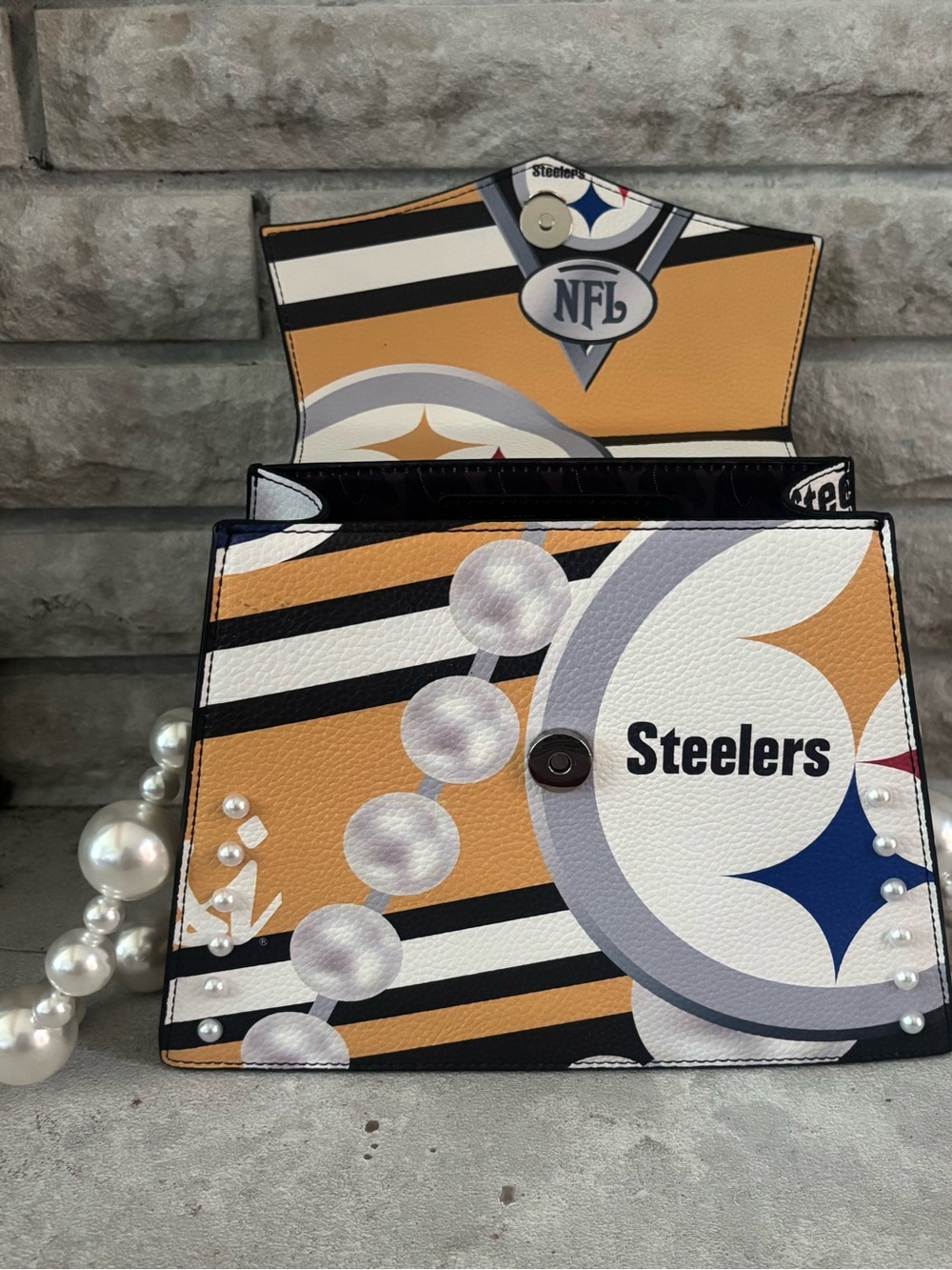YTUSI House of Pearls Pittsburgh Steelers NWT Handbag & Coin Purse Set - Picture 5 of 14
